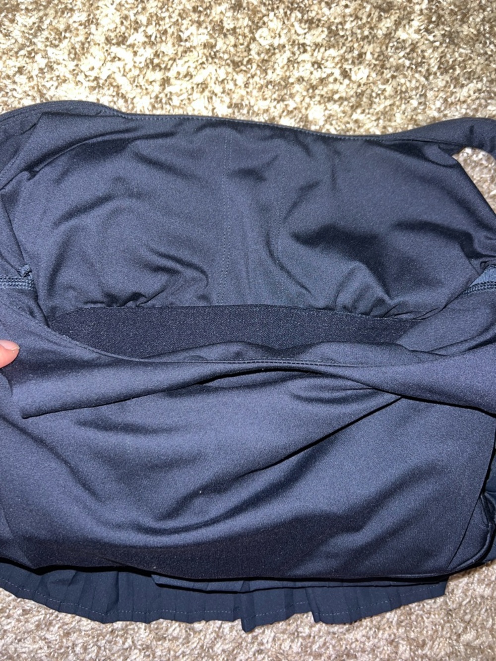 All in Motion Navy Blue Pleated Active Dress with Built in bra & shorts! Sz. XS - Picture 9 of 12